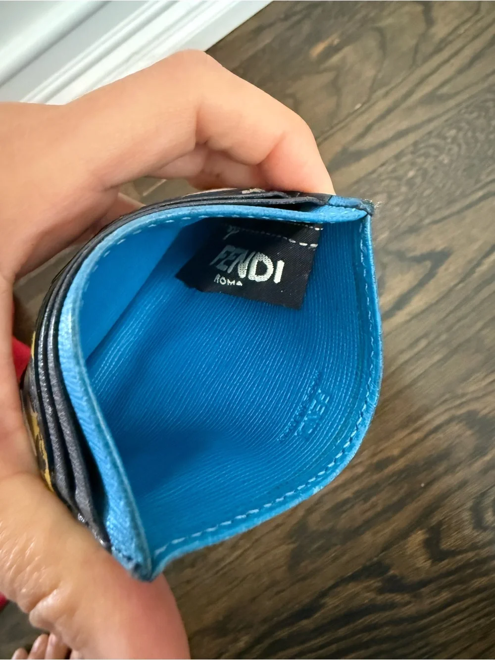 Fendi Monster Blue Card Holder wallet